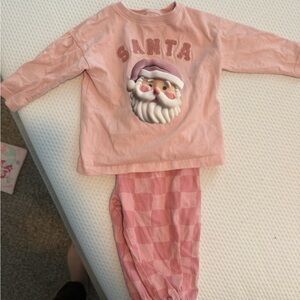 Santa Kids Pajamas - Pink